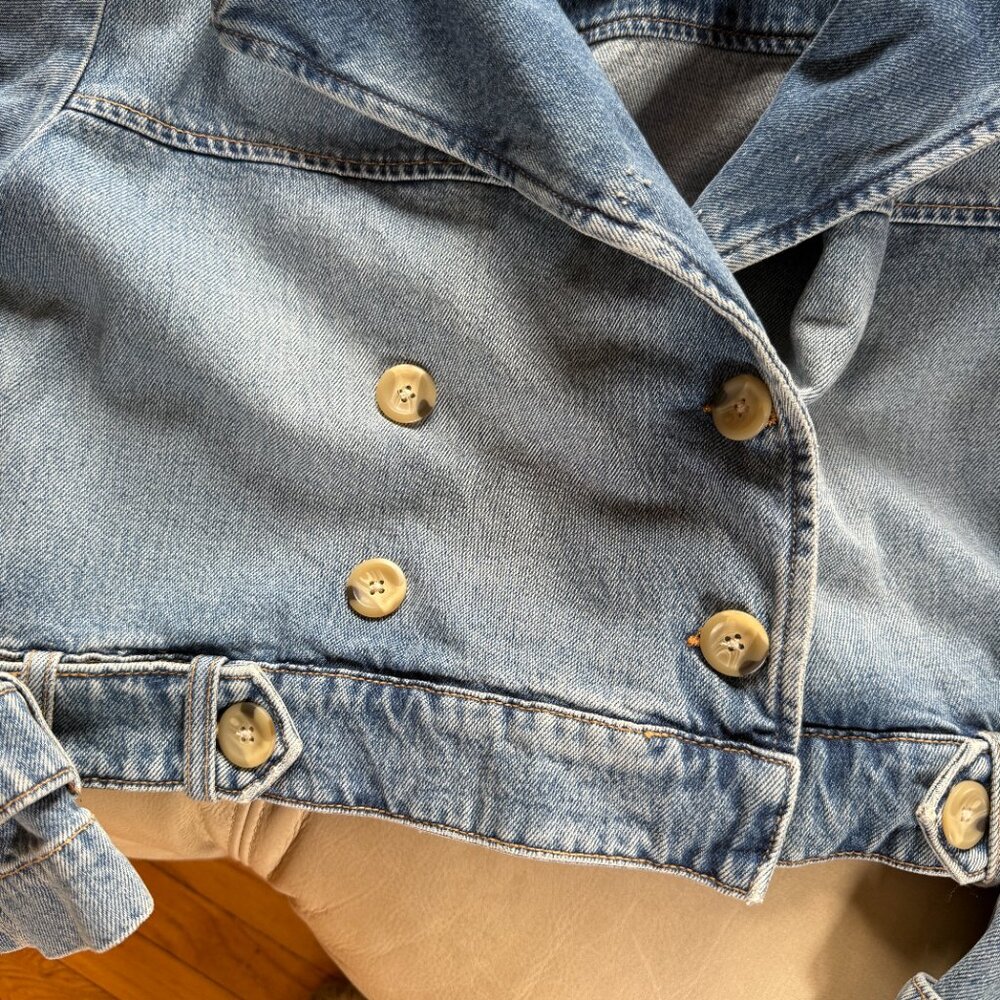 SPRWMN PARADIS CROPPED DENIM TRENCH - Picture 5 of 5